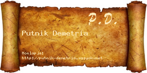 Putnik Demetria névjegykártya